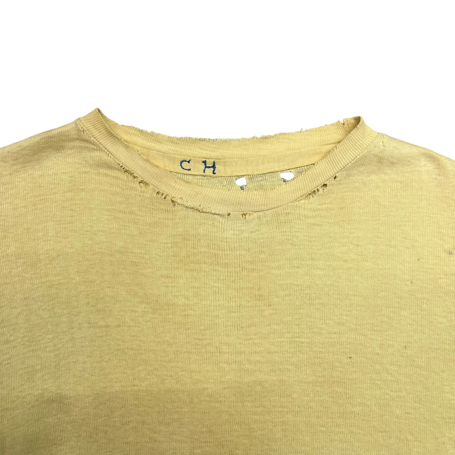 1950s Yellow cotton t shirt (M)