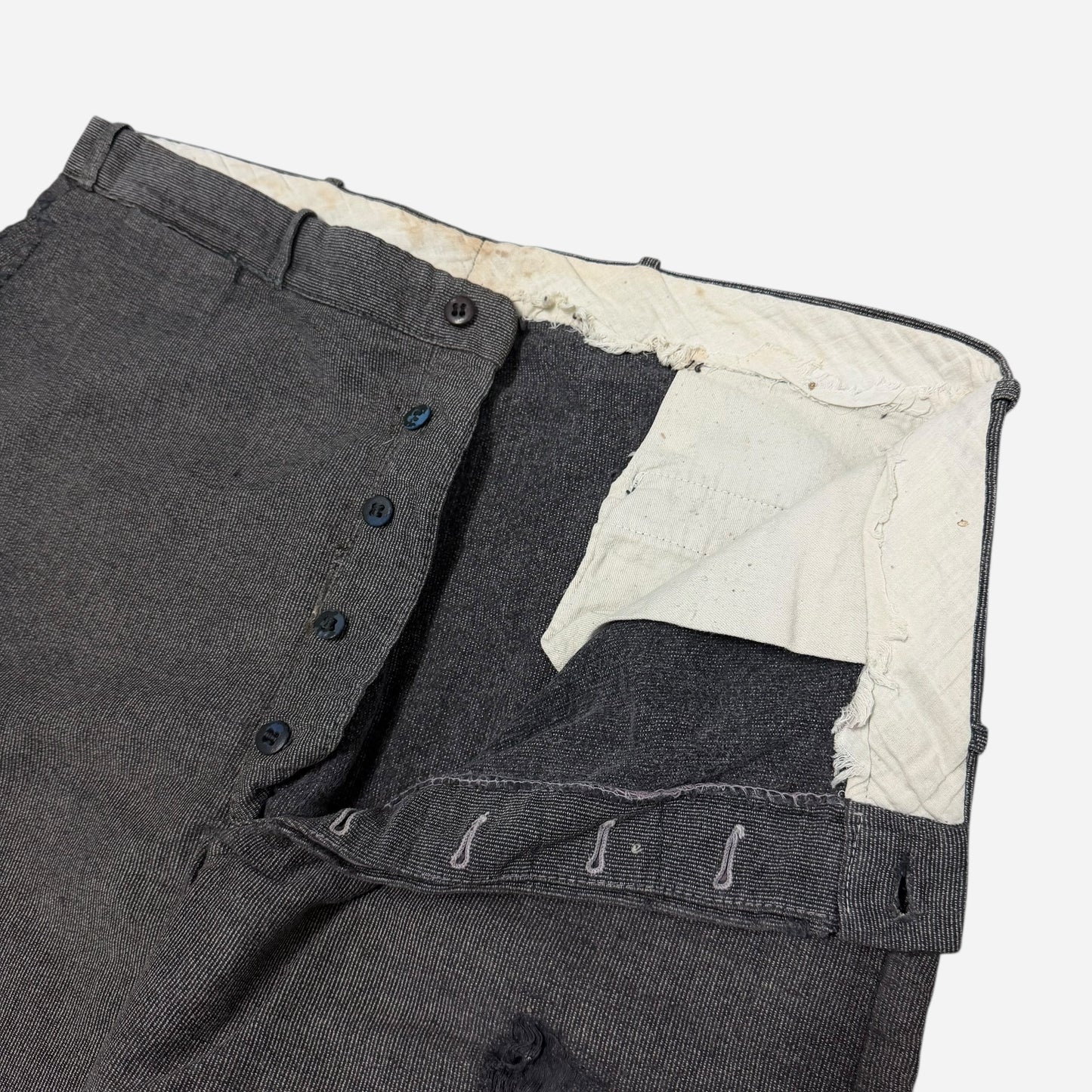 1940s Stifel Ironclad moleskin salt & pepper work pants (35w)