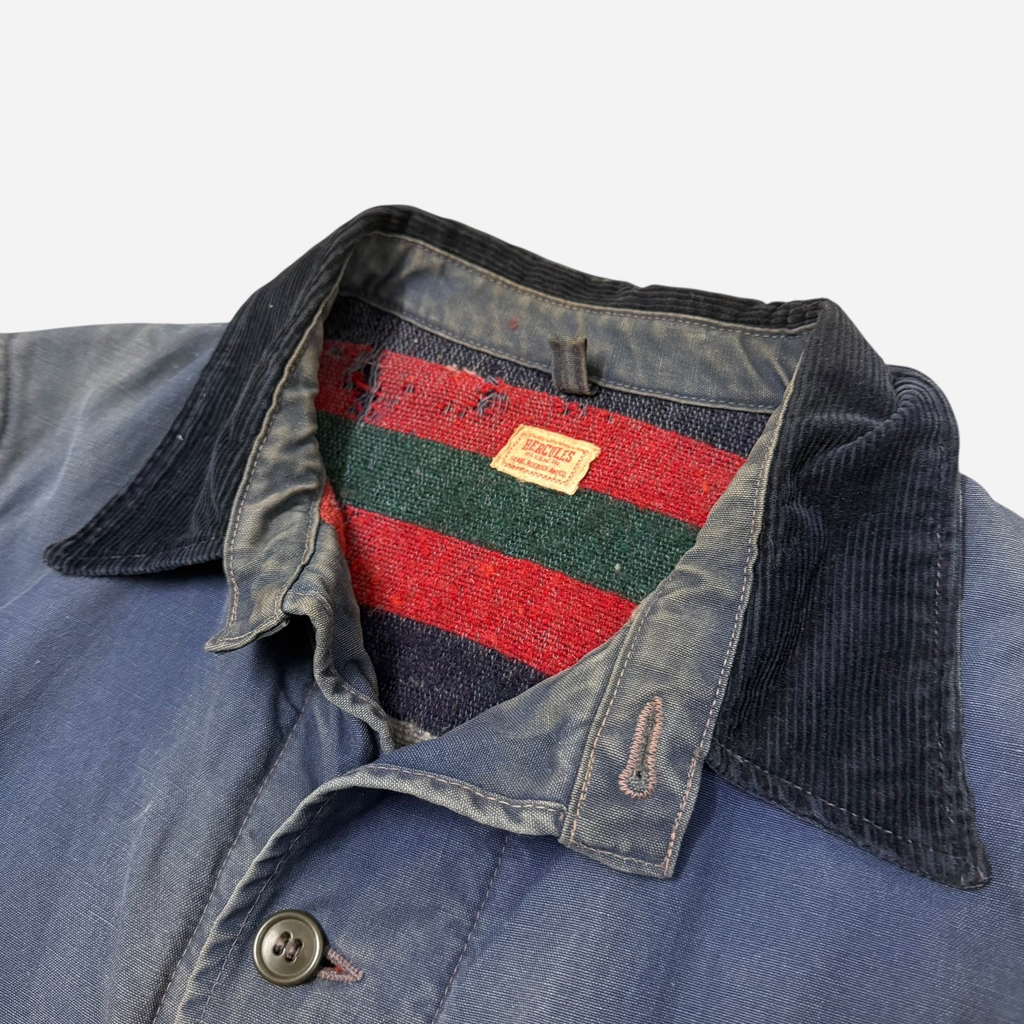 1950s Hercules blue sun faded cotton work jacket (L)
