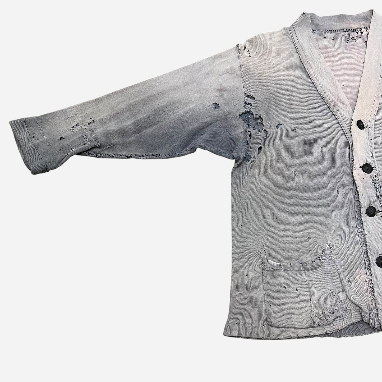 1940s Sun faded light purple cotton cardigan (M)