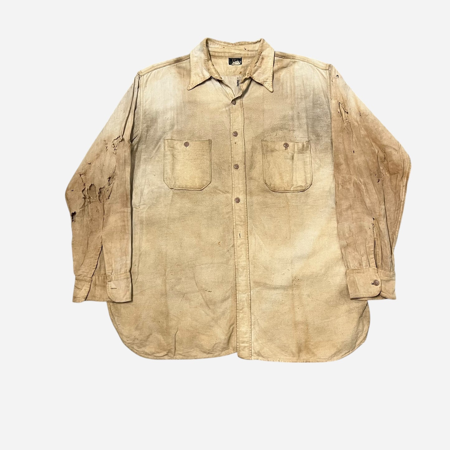 1930s Gold Star heavy cotton flannel work shirt (L)