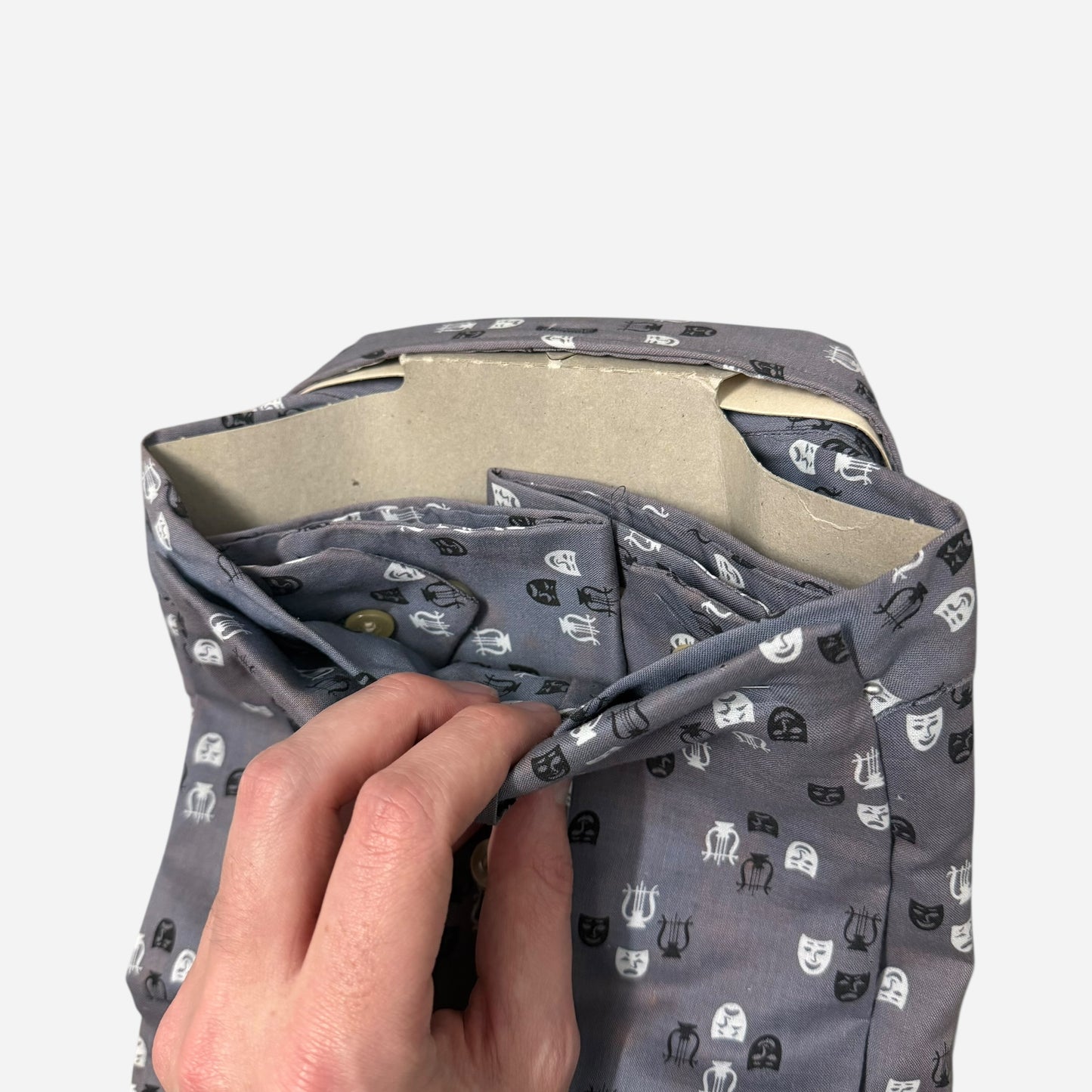 1960s NOS cotton pattern long sleeve shirt (M)