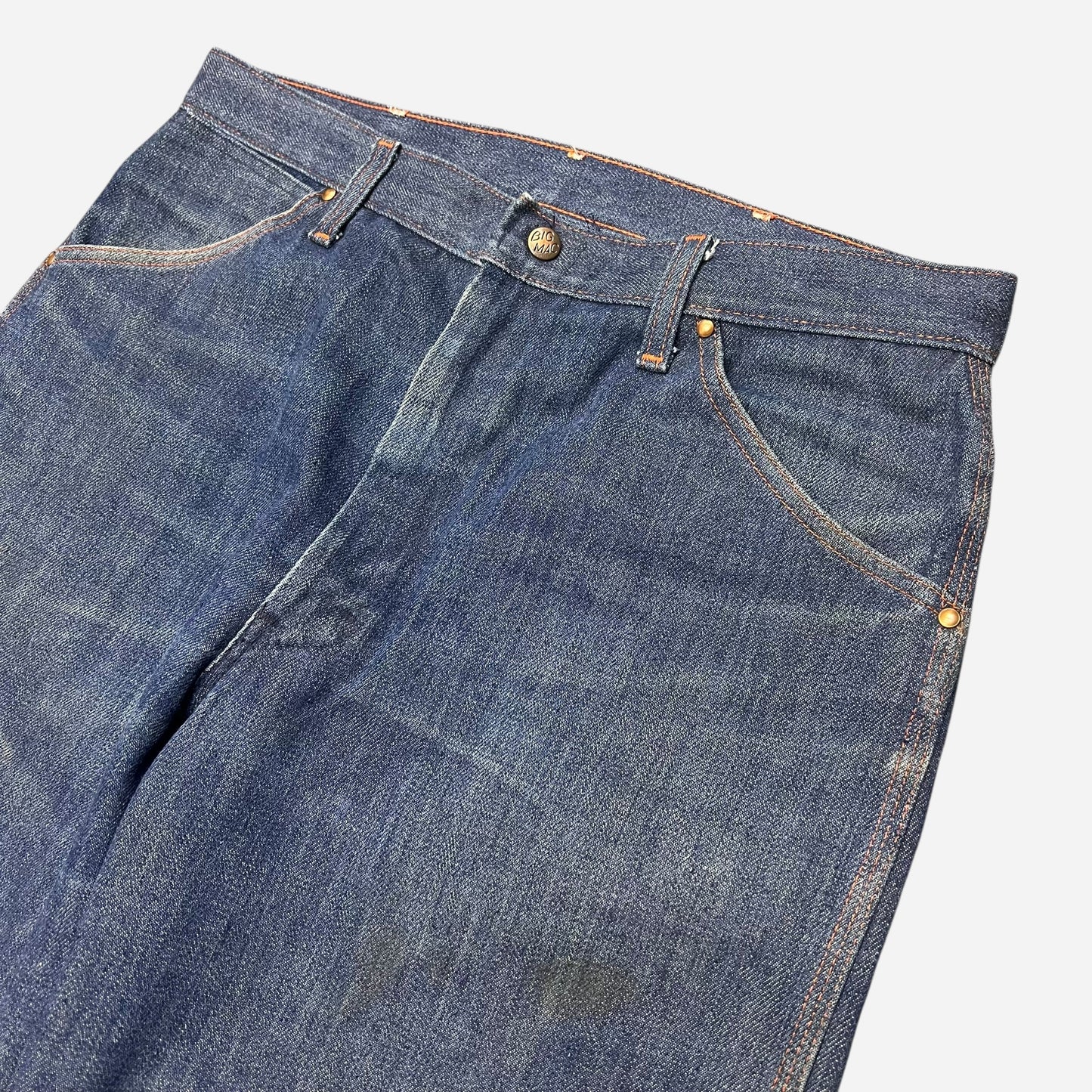 1960s Big Mac dark wash carpenter denim jeans (33w)