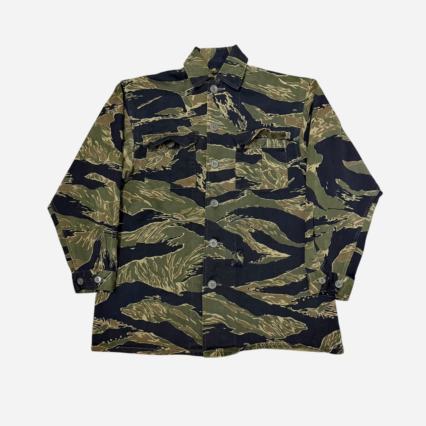 1970s Tiger stripe camo shirt (S)