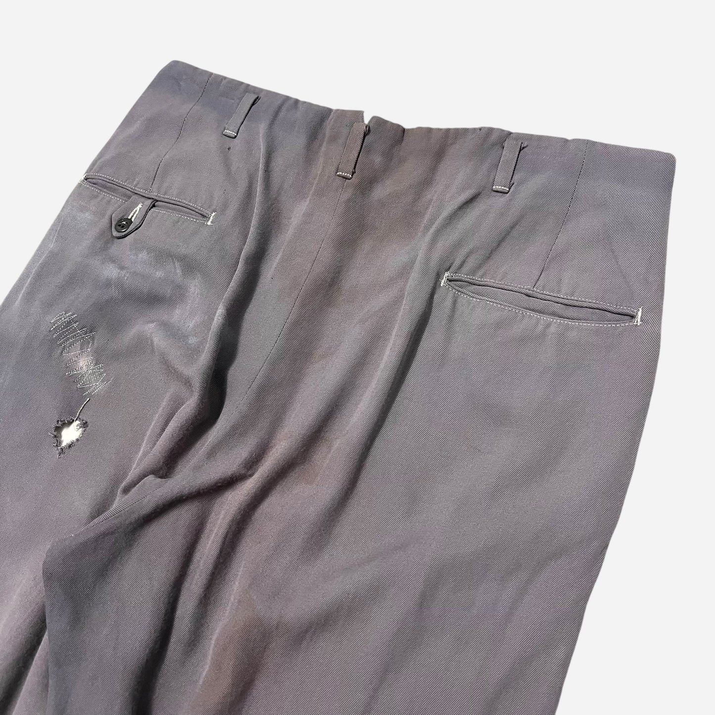 1950s Light purple rayon cotton pleated pants (32w)