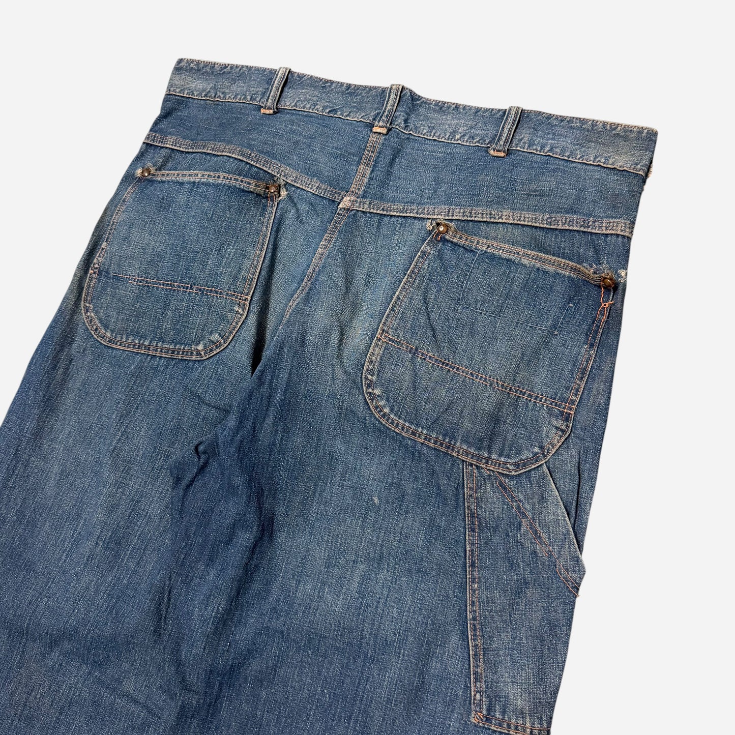 1950s Blue Gem button fly jeans (35w)