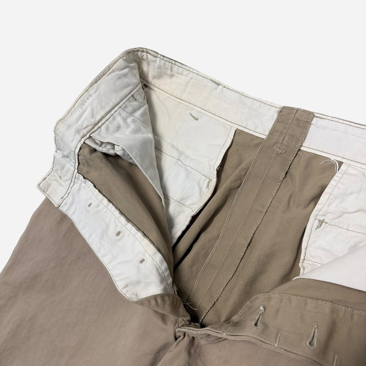 1940s WWII US Army button fly khaki chino pants (32w)