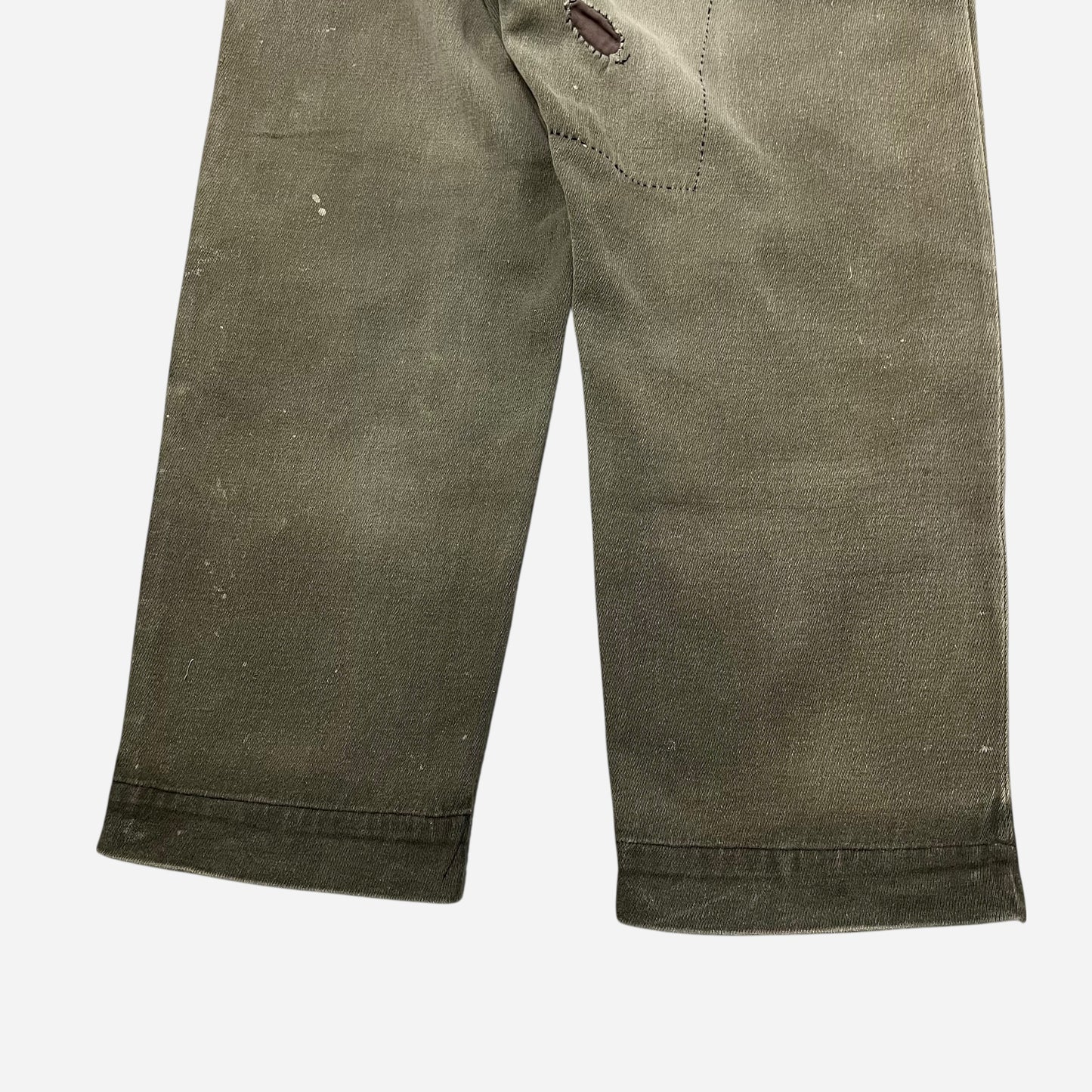 1950s Green cotton whipcord work pants (38w)