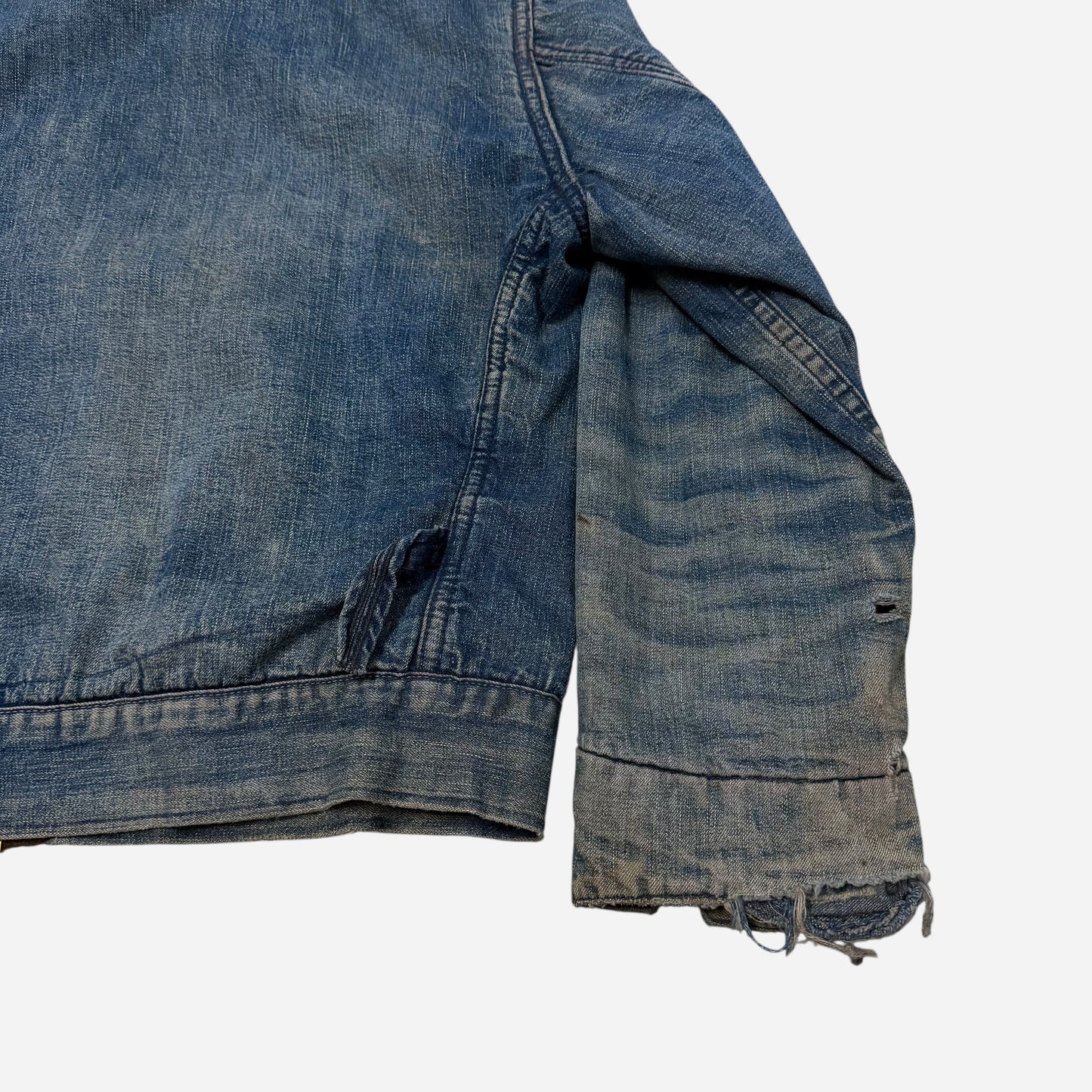 1960s Cropped denim work jacket honey combing (M/L)