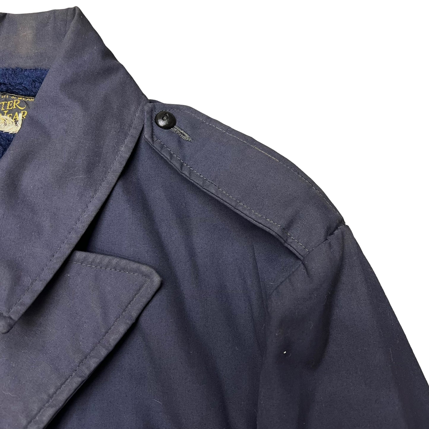 1930s “Outer wear” Navy blue overcoat (L)