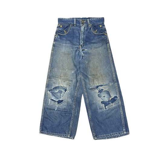 1940s Headlight mule flap pocket denim jeans (26w)