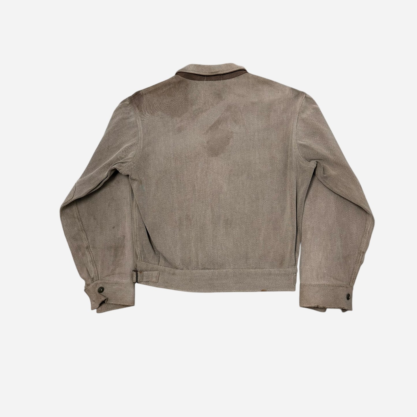 1930s Sweet Orr gray cotton whipcord work jacket (M)