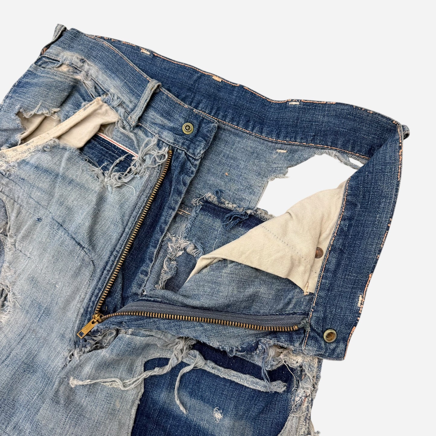 1940s As Is Union Made heavily repaired denim carpenter jeans (29w)