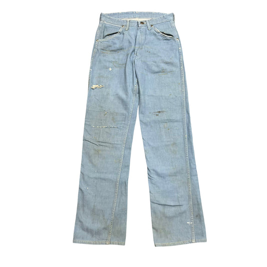 1950s Wrangler Blue Bell light blue denim repaired (28w)