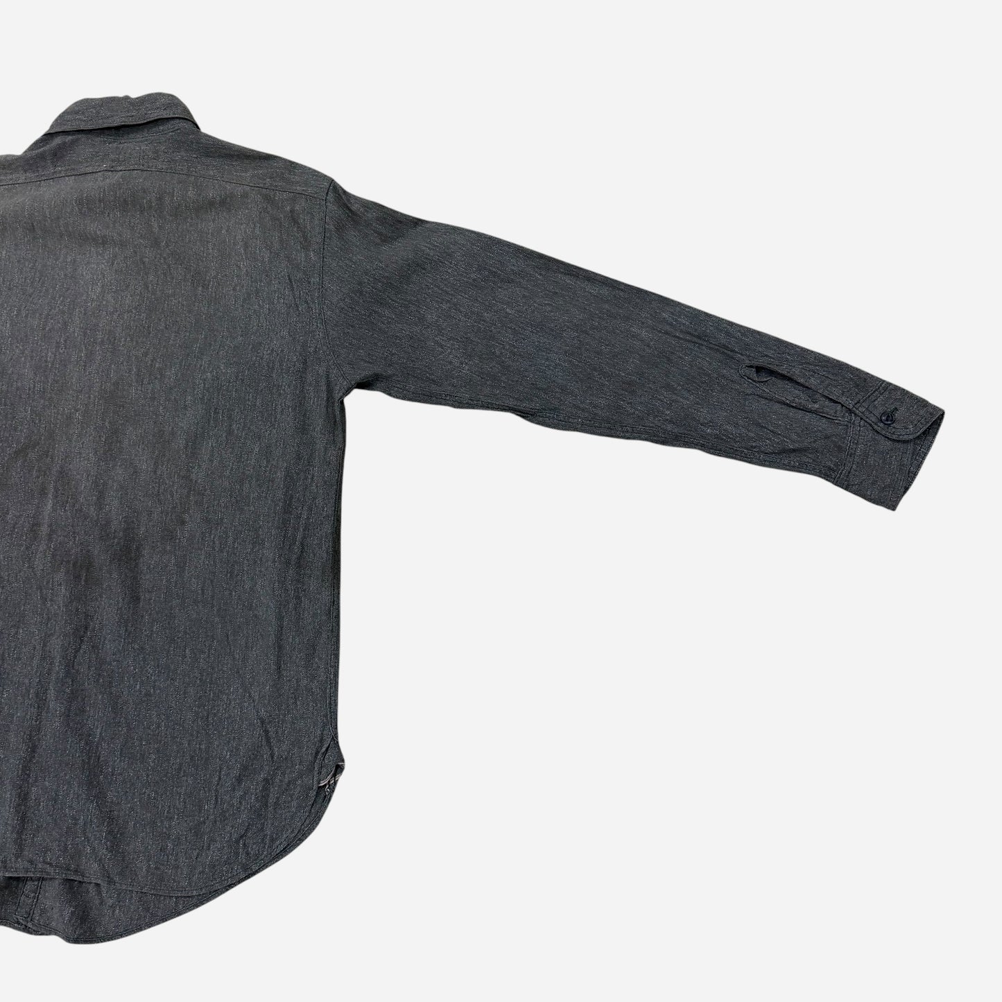 1960s Salt & pepper chambray work shirt (M)