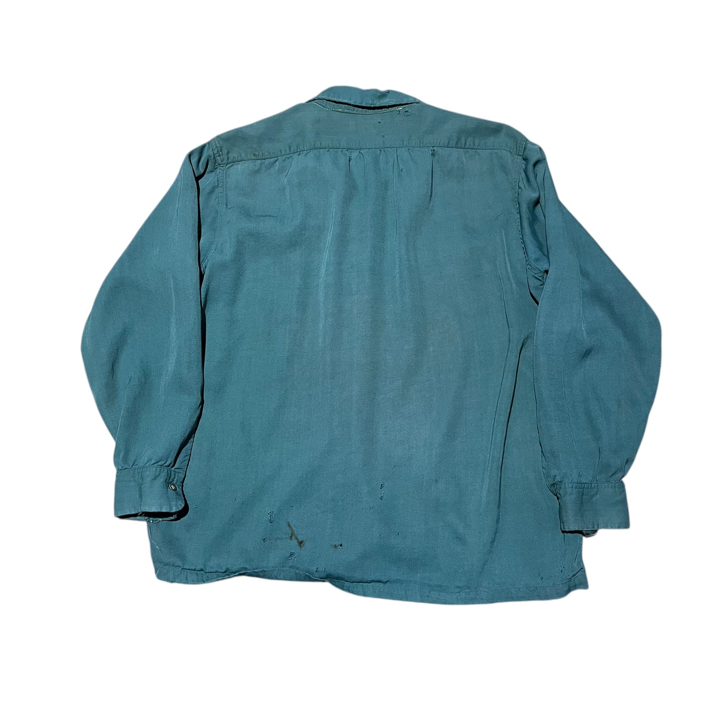 1950s Green rayon loop collar shirt (L/XL)