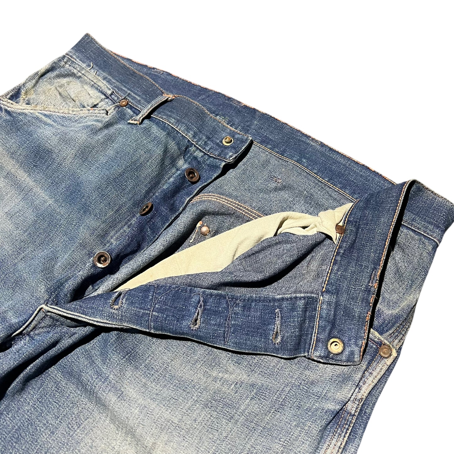 1940s Big Mac donut button fly denim jeans (35w)