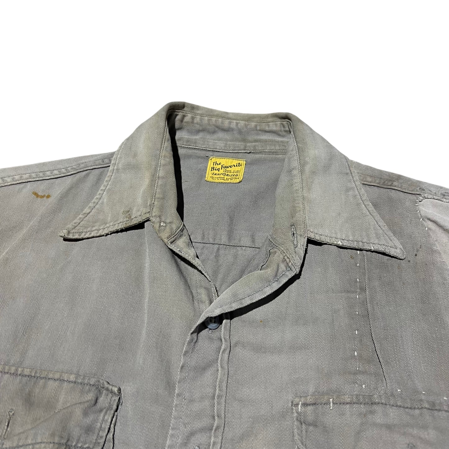 1950s The Big Favorite grey cotton work shirt (M)