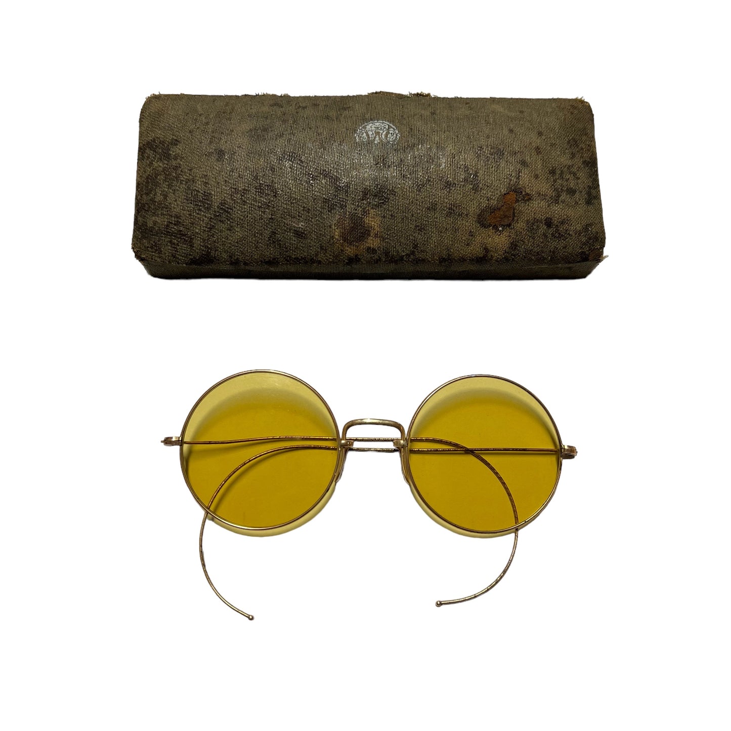 1910s Wilson goggles eye protection gold plated