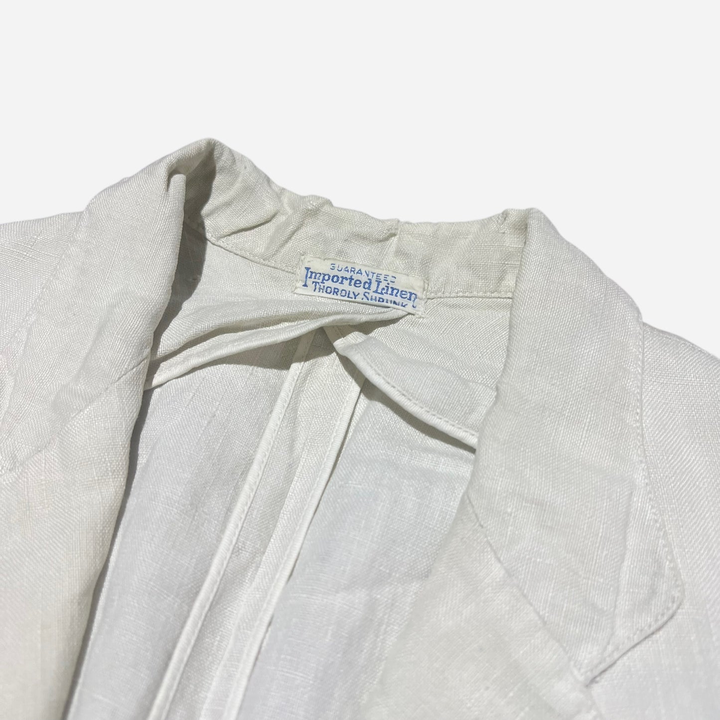 1920s 1930s White linen sack cut summer jacket (S/M)
