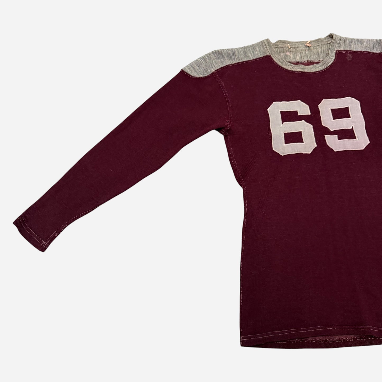1940s Wool burgundy jersey (M)