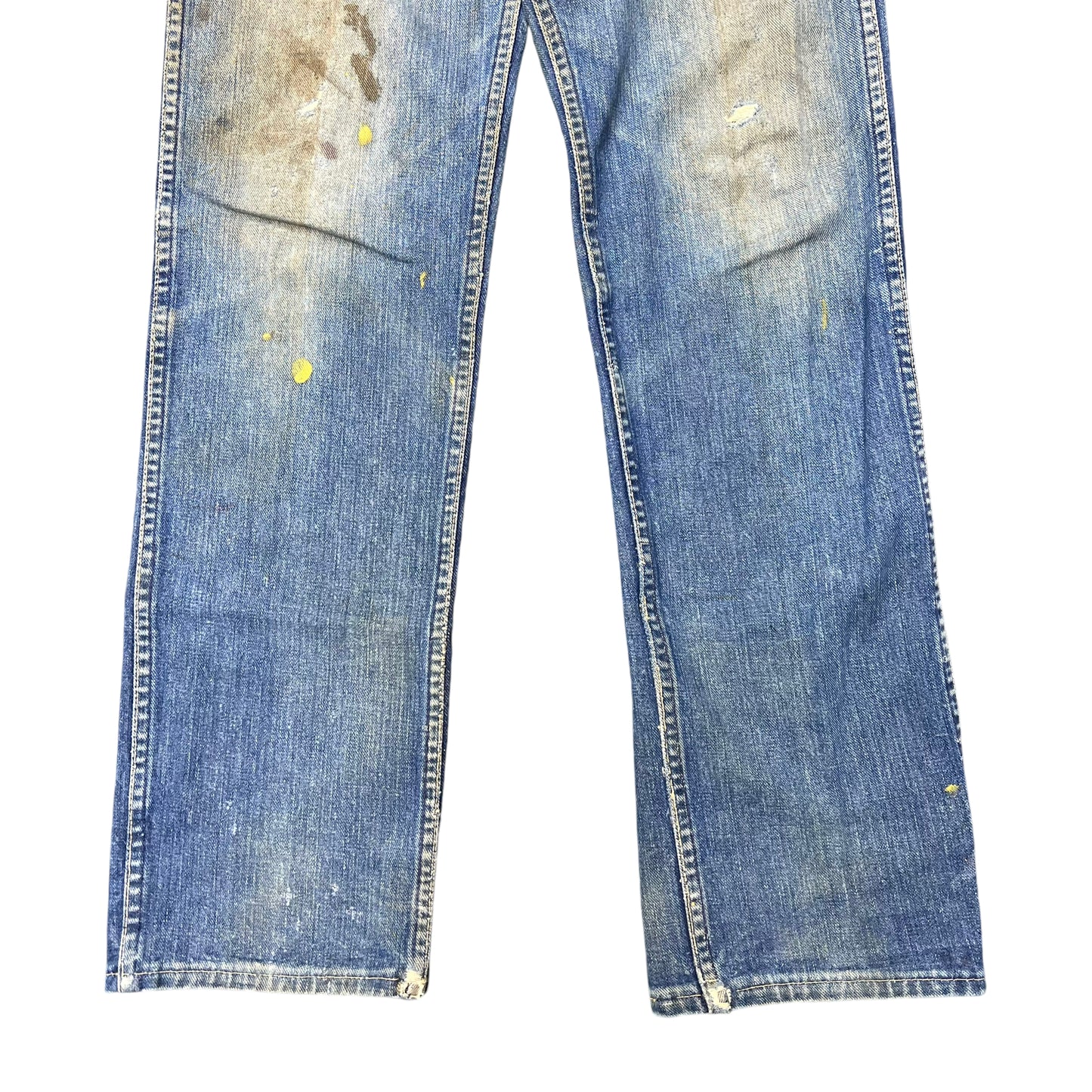 1960s Wrangler Blue Bell faded distressed cowboy denim jeans (30w)