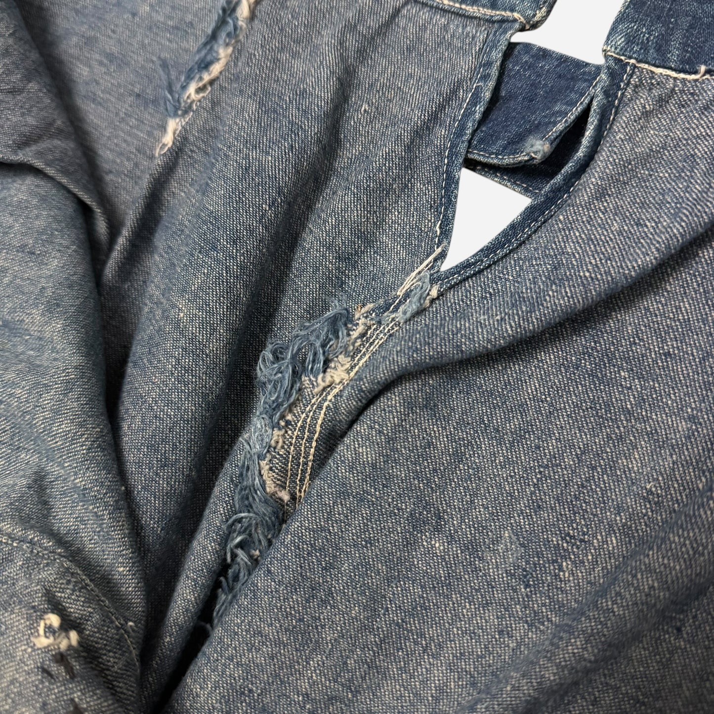1910s Amoskeag denim split back cinch selvedge jeans (40w)