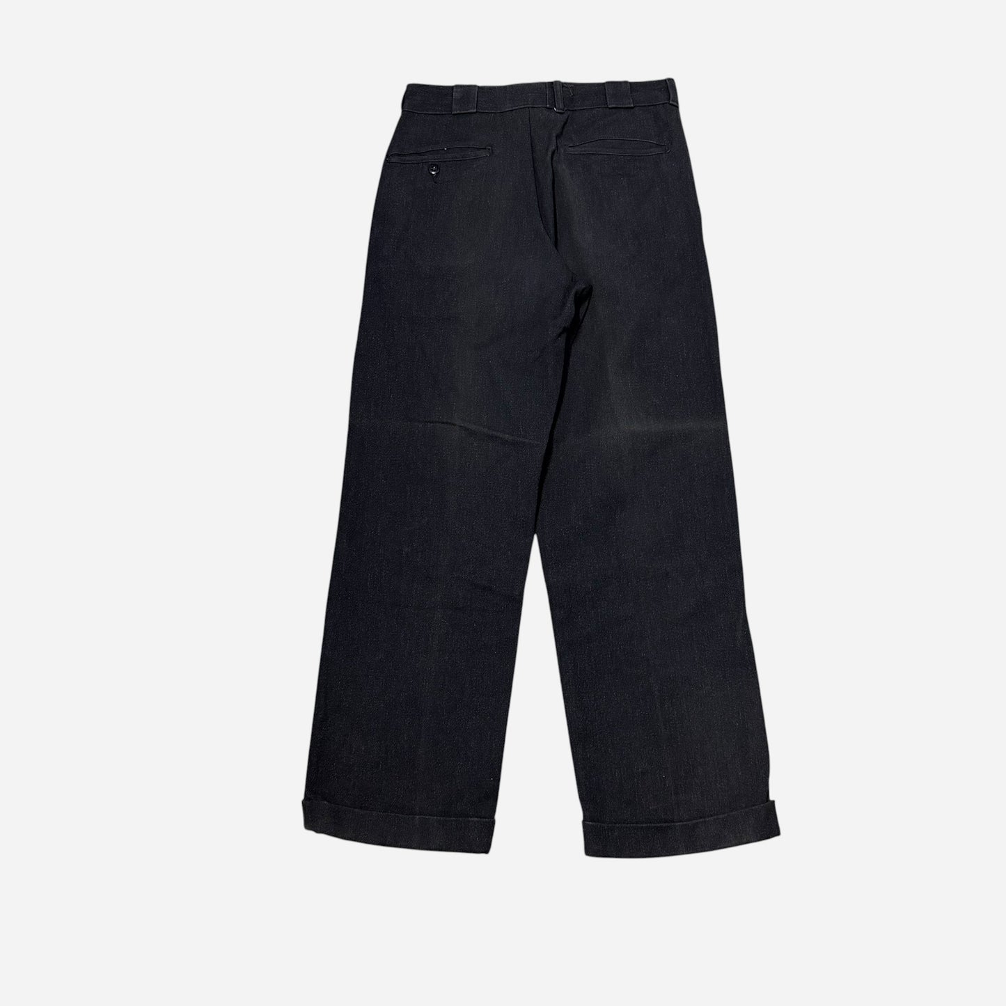 1950s Black whipcord pants (28w)