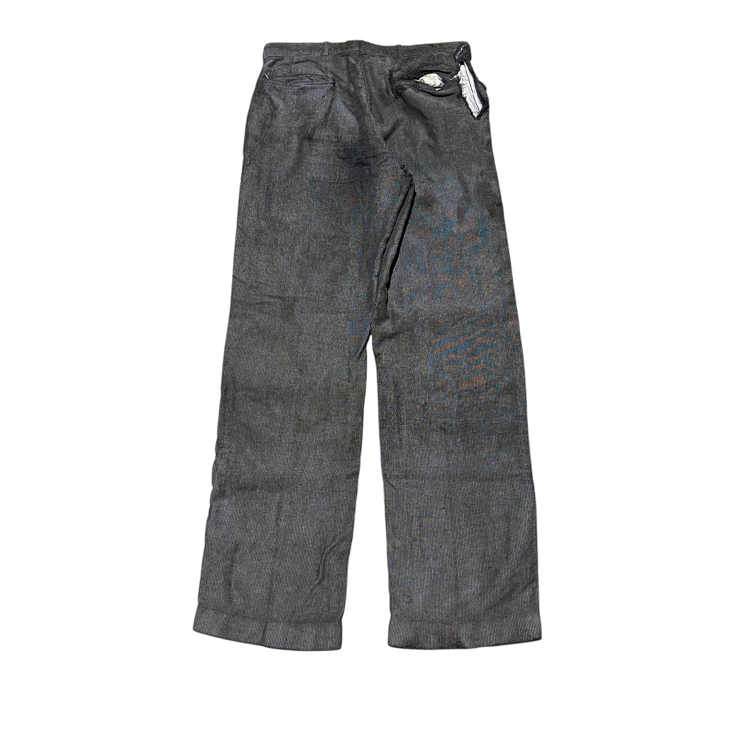 1940s As-is Stifel Ironclad moleskin salt and pepper work pants (30w)