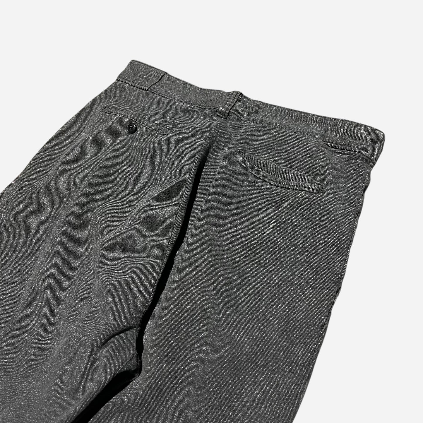 1960s Sail cloth salt and pepper cotton work pants (31w)