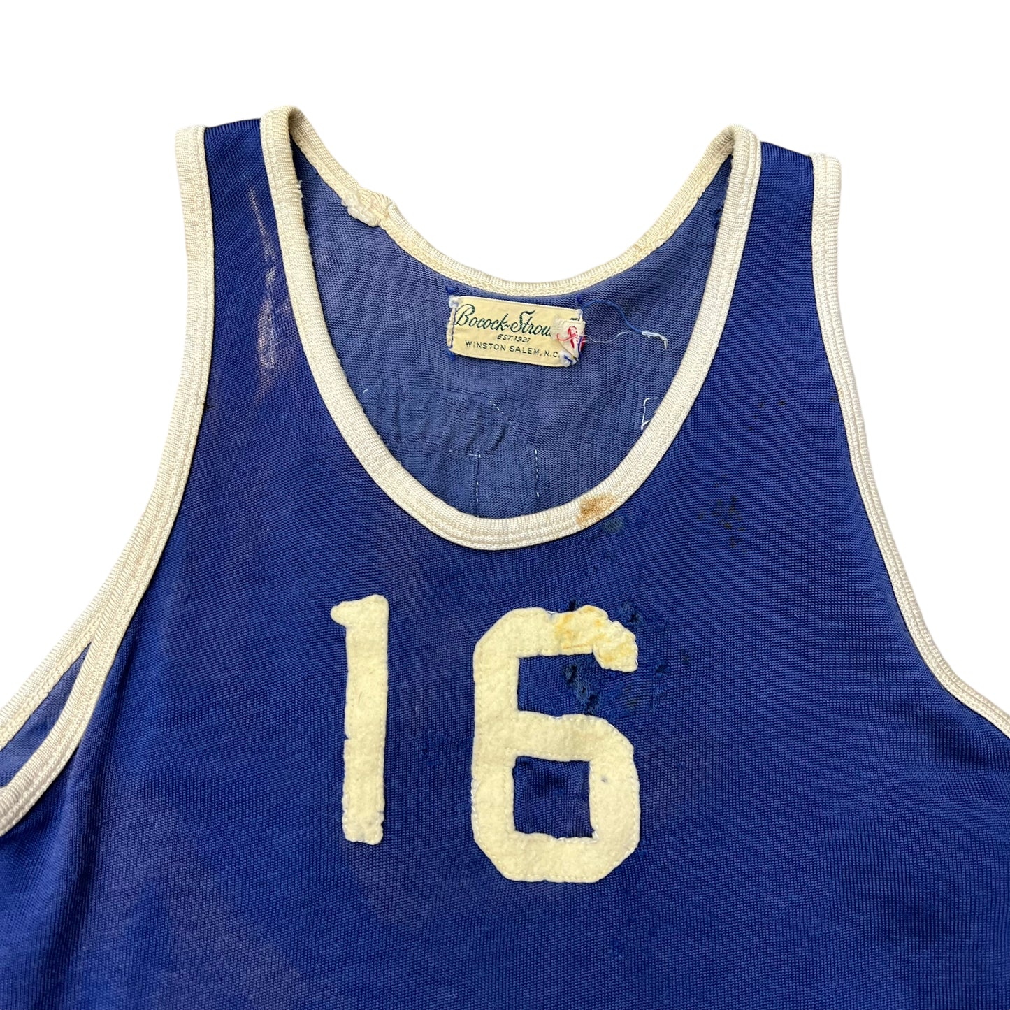 1950s Blue rayon jersey (S)