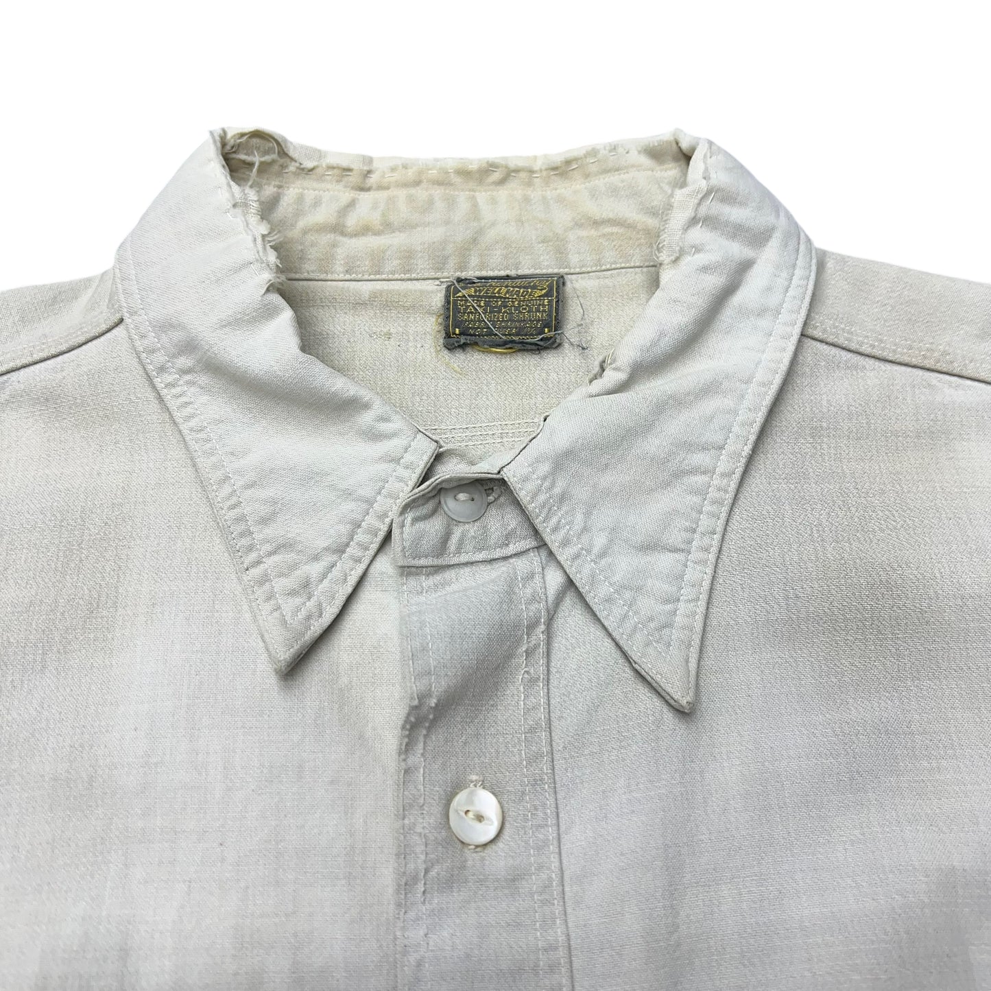 1930s Old Kentucky taxi cloth chambray work shirt (XL)