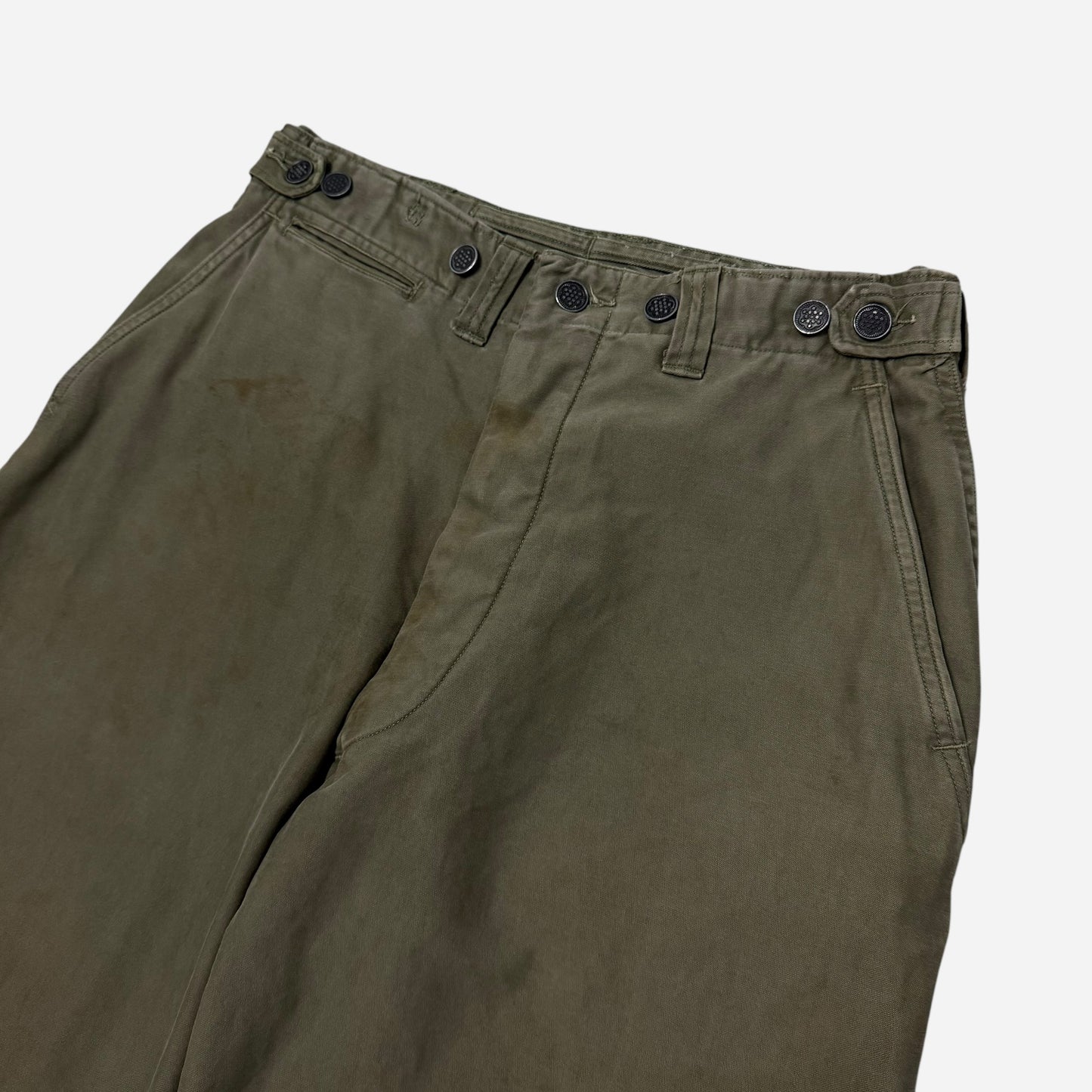 1940s WWII 13 star M-1943 US Army field trousers (30w)