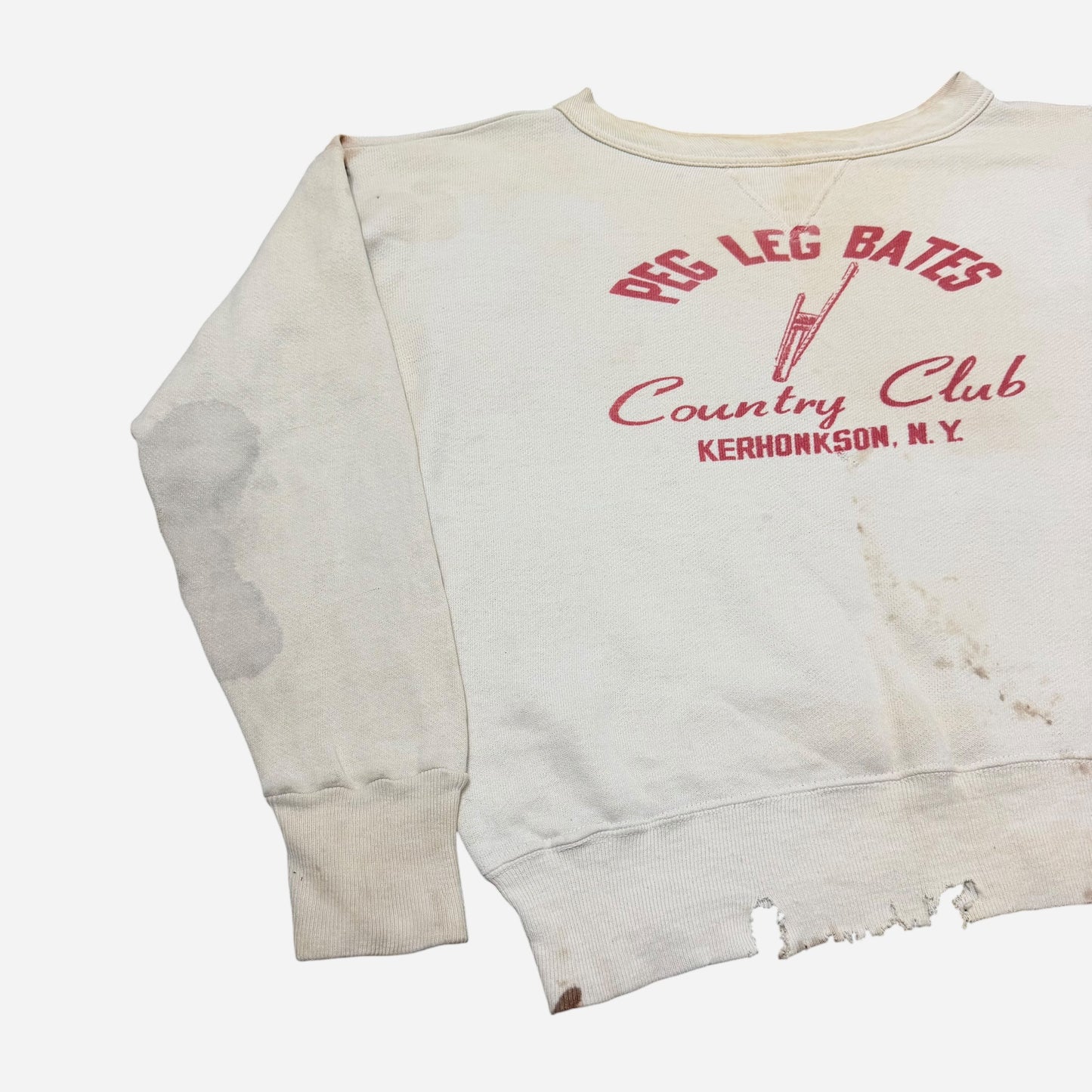 1950s Peg leg print sweatshirt (L)