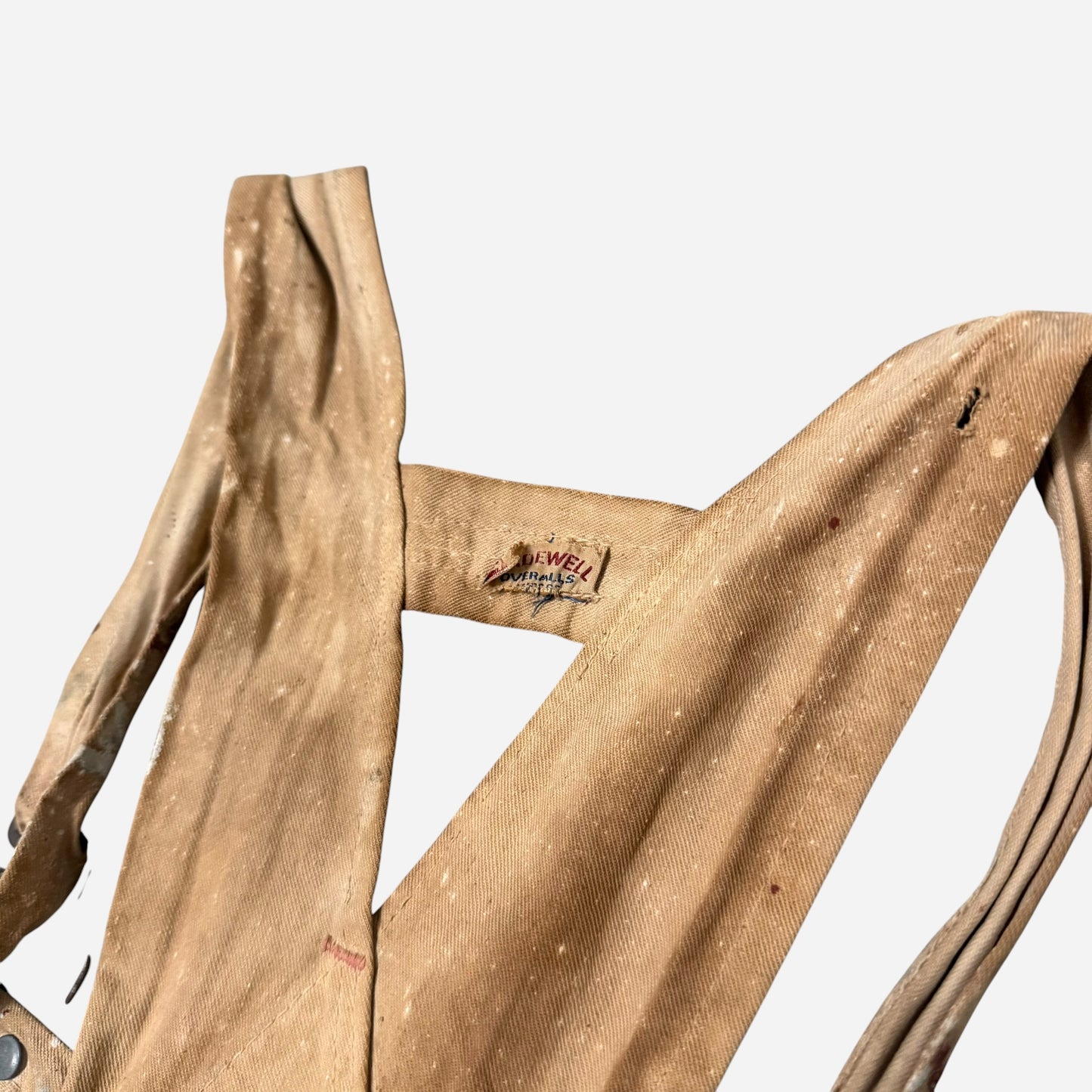 1940s Madewell white painter cloth overalls (40w)