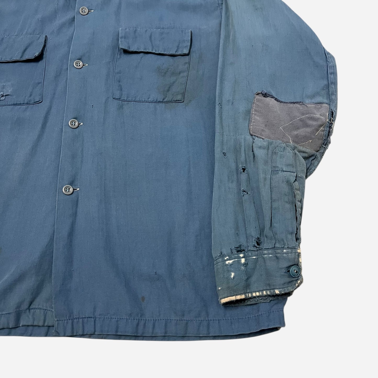 1940s Blue cotton work shirt (L)