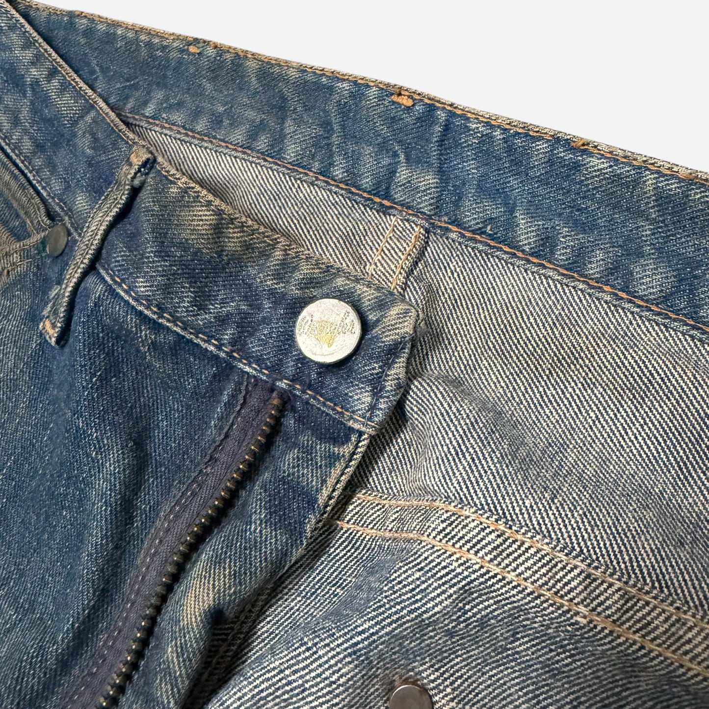 1950s Wrangler blue bell oil stained jeans (32w)