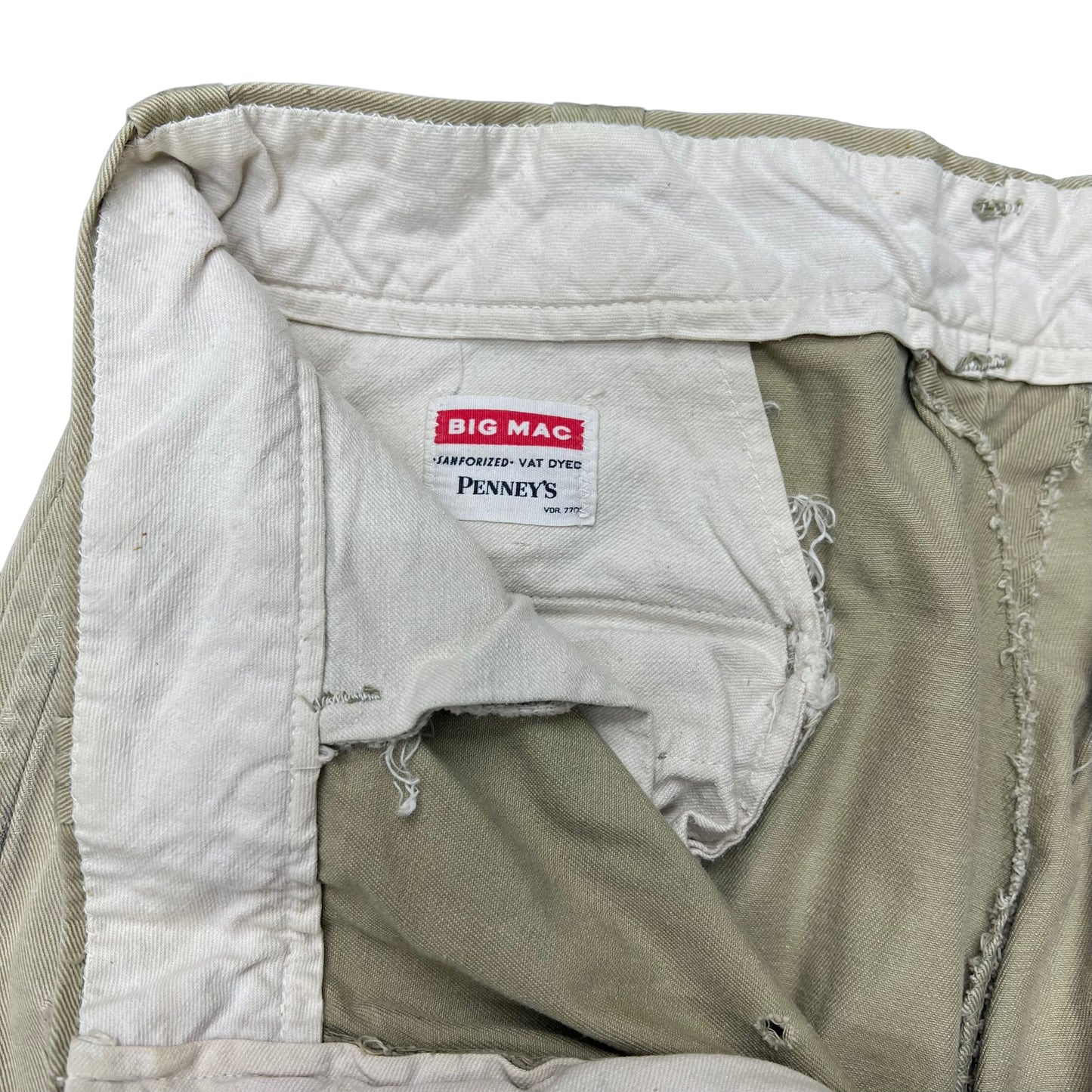 1950s Pennys Big Mac sail cloth khaki work pants (28w)