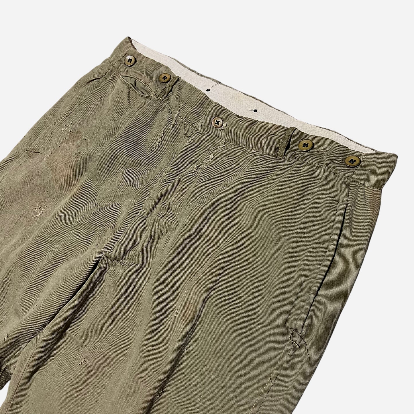 1920s Green linen/cotton work pants (36w)