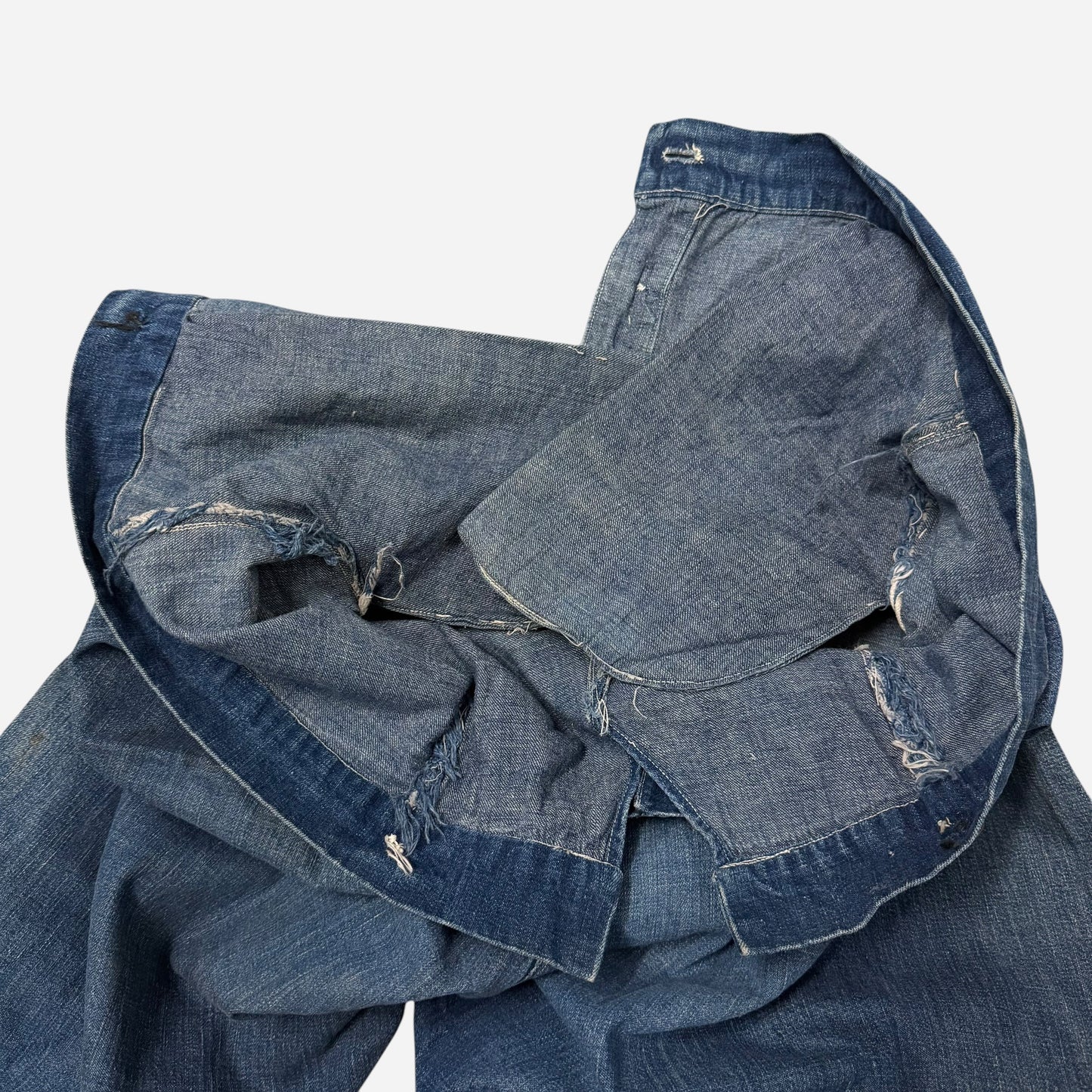 1910s Amoskeag denim split back cinch selvedge jeans (40w)