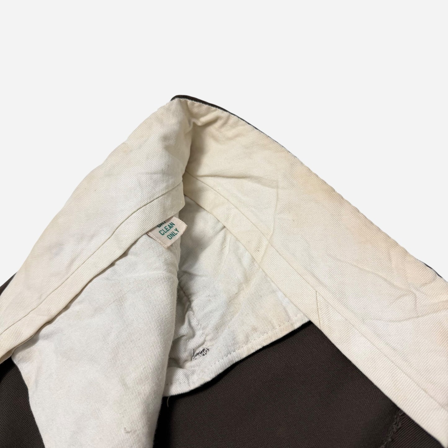 1950s Brown rayon pleated drop loop pants (32w)