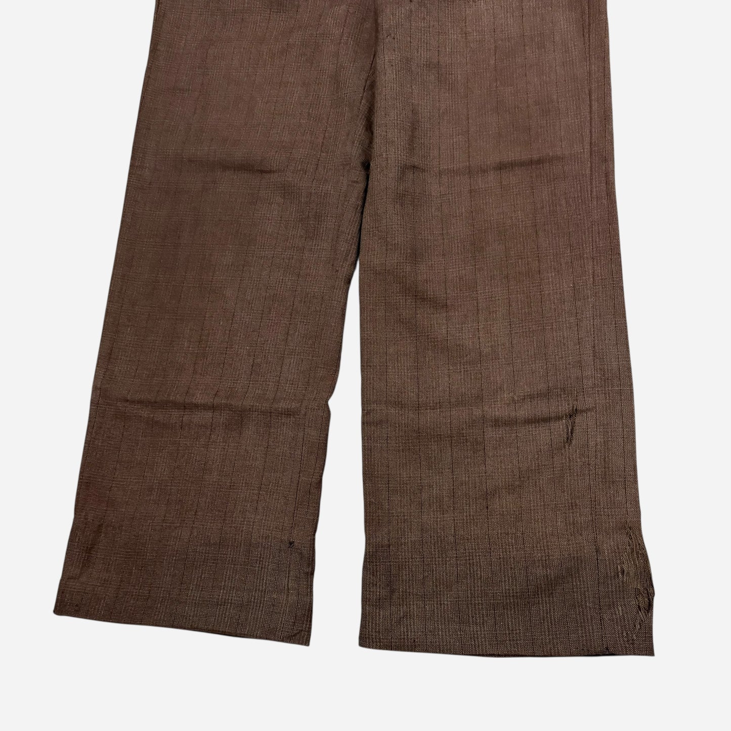 1930s Brown wool pattern side cinch pants (34w)