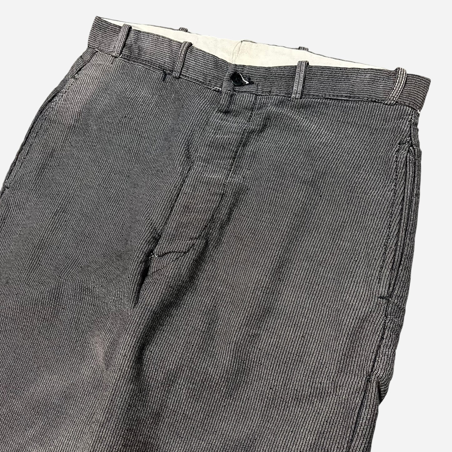1940s Stifel Ironclad moleskin salt & pepper button fly work pants (30w)