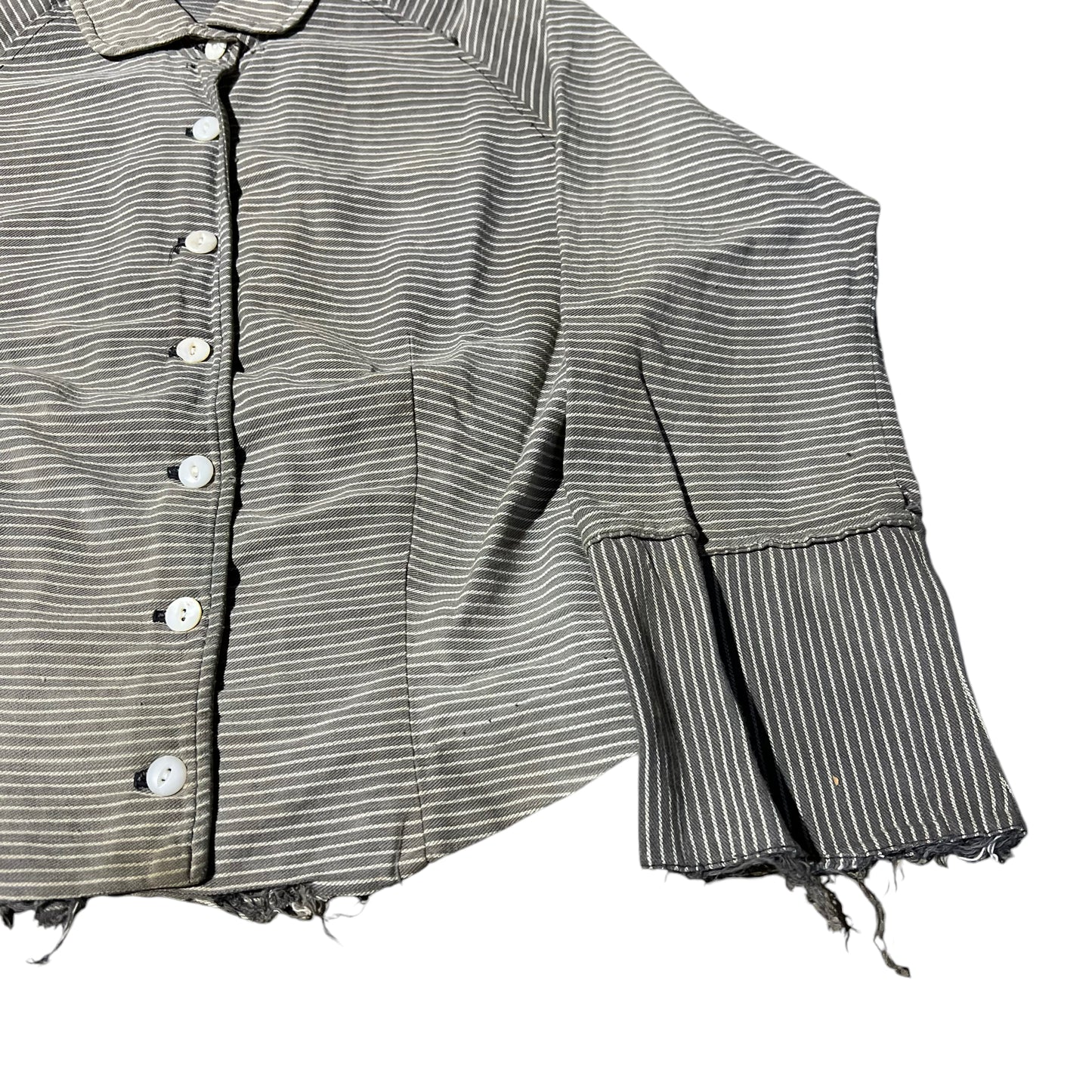 1910s Women’s black striped shirt (XS)