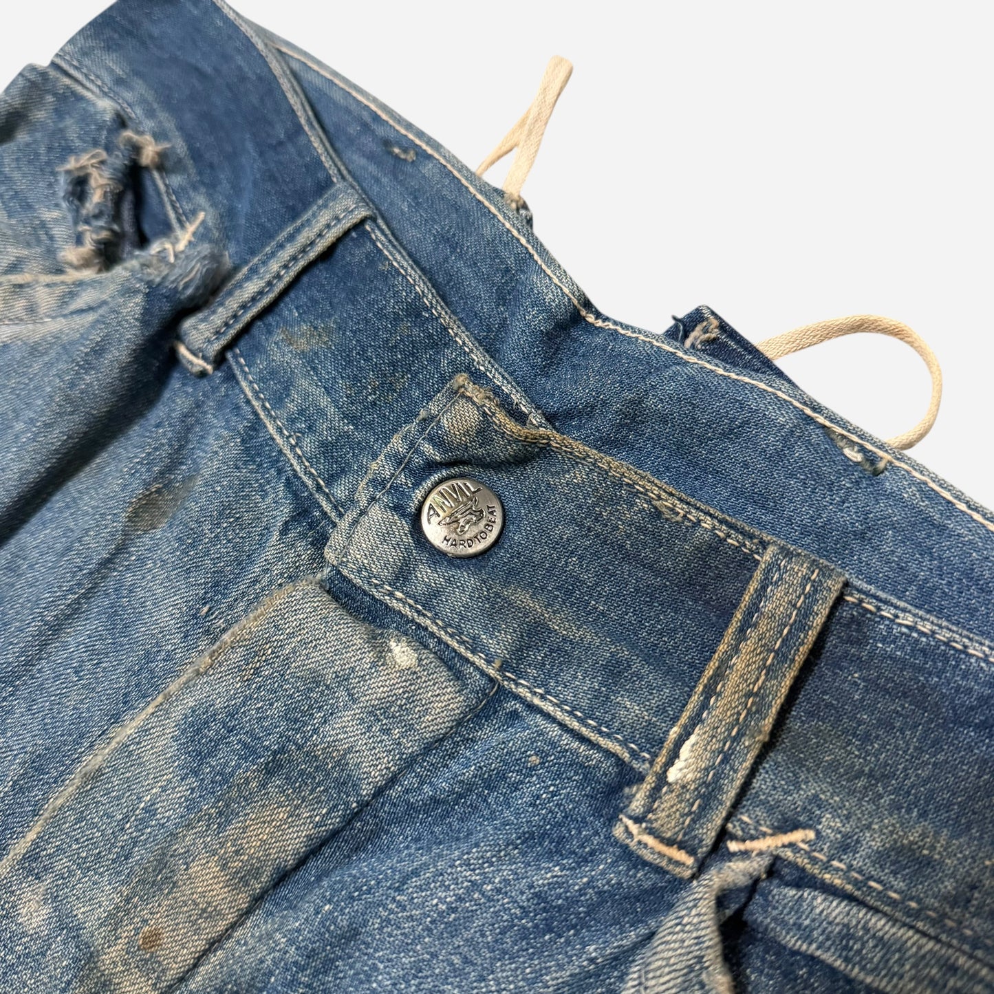 1940s Anvil lace back donut button fly boot cut jeans (28w)