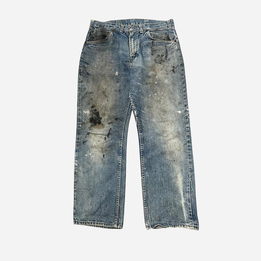 1950s Foremost half selvedge oil stained jeans (32w)