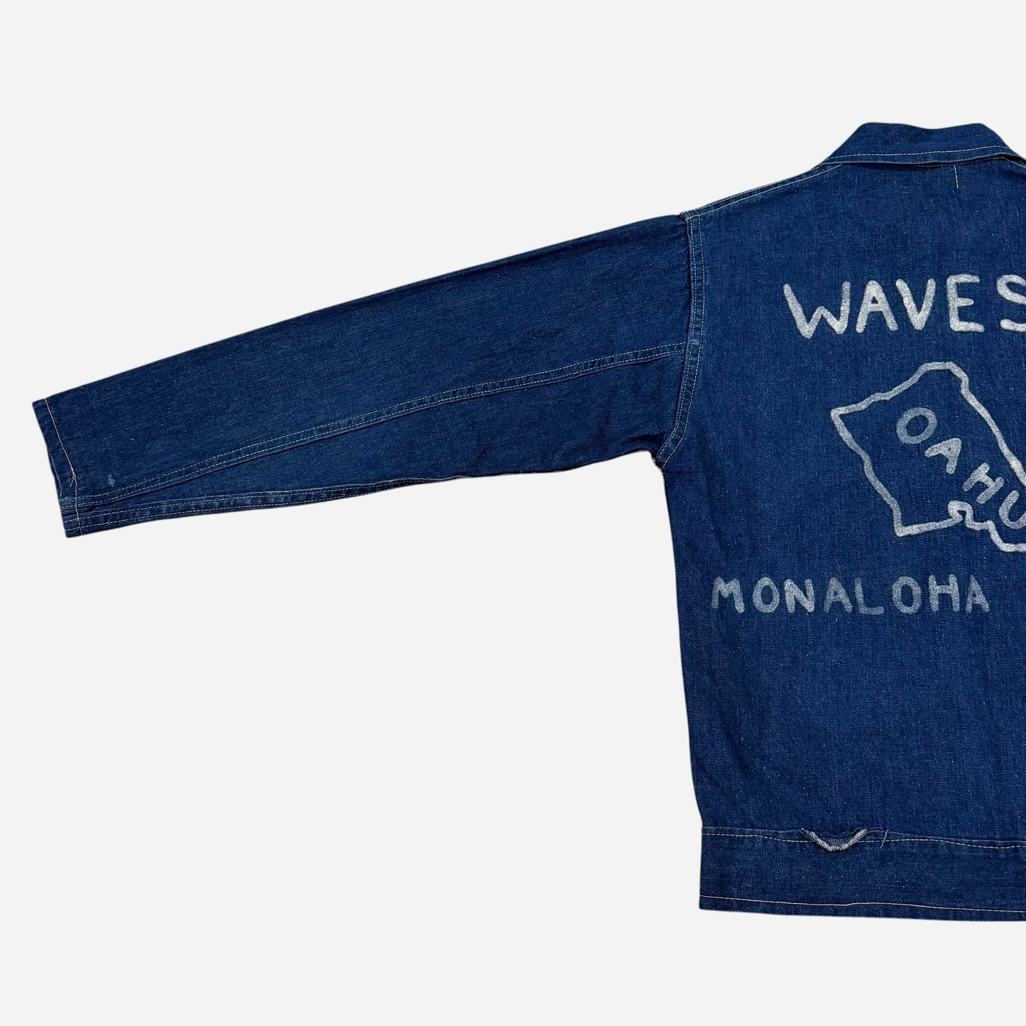 1940s USN W.A.V.E.S single pocket denim work jacket + sweatshirt (S/M)