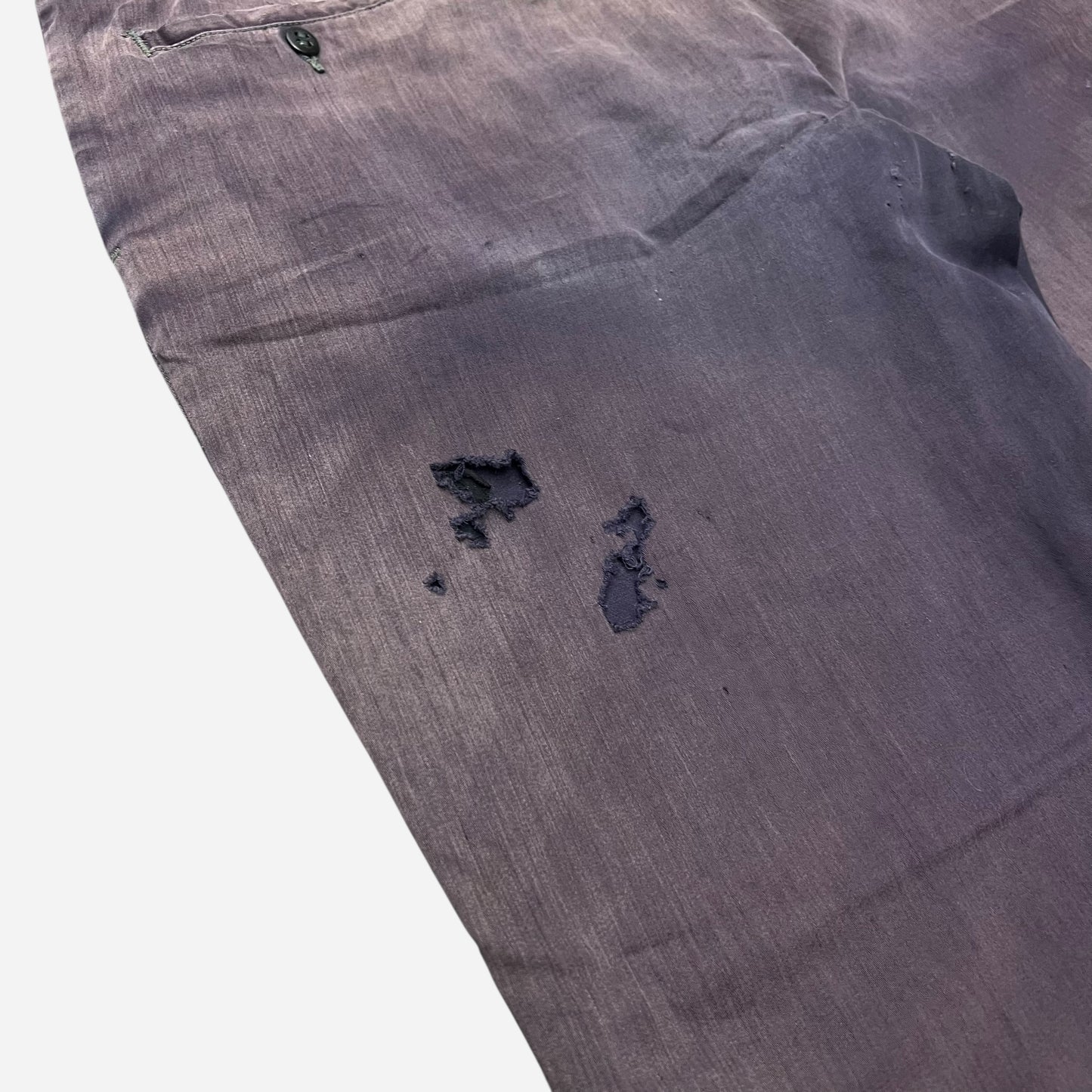 1950s Sweet Orr purple sun faded cotton buckle back work pants (31w)