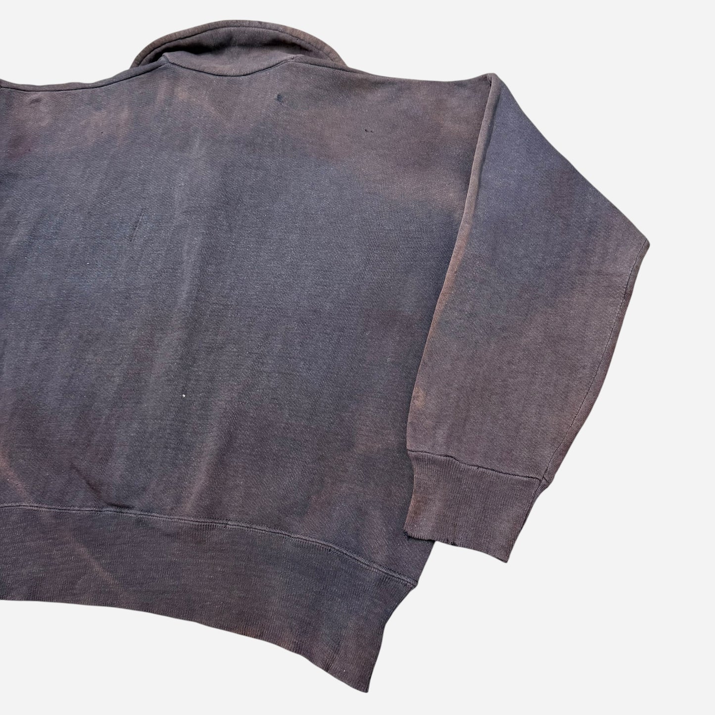 1950s Sun faded blue quarter zip collared sweatshirt (XL)