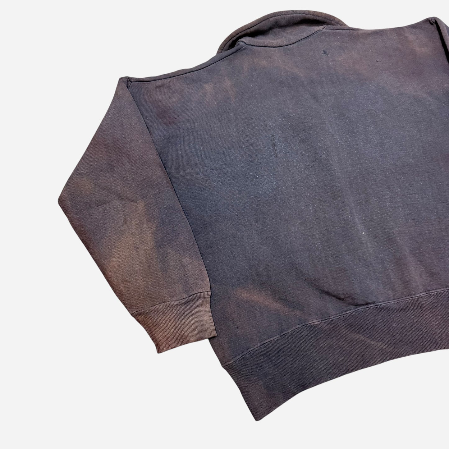 1950s Sun faded blue quarter zip collared sweatshirt (XL)